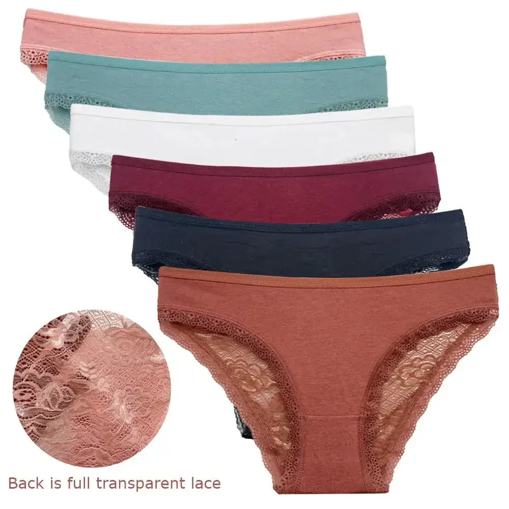 5 PCS/SET New Arrival Low Rise Ladies Sexy Lace Panty Underpants Panties For Women Lingerie Cotton Briefs - The Lady's Haven