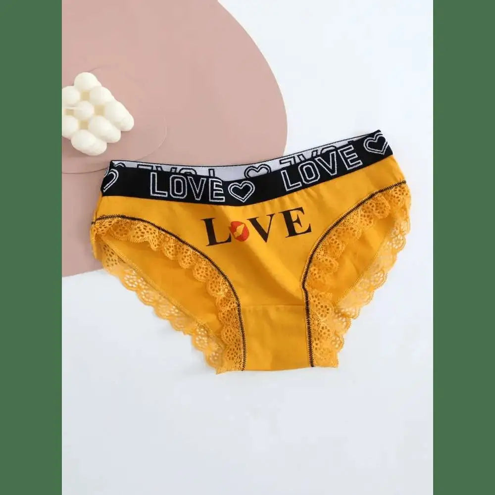 5pcs women cotton Panties Fashion Letter Printed Belt Ladies underwear Breathable Intimates Lingeries - The Lady's Haven
