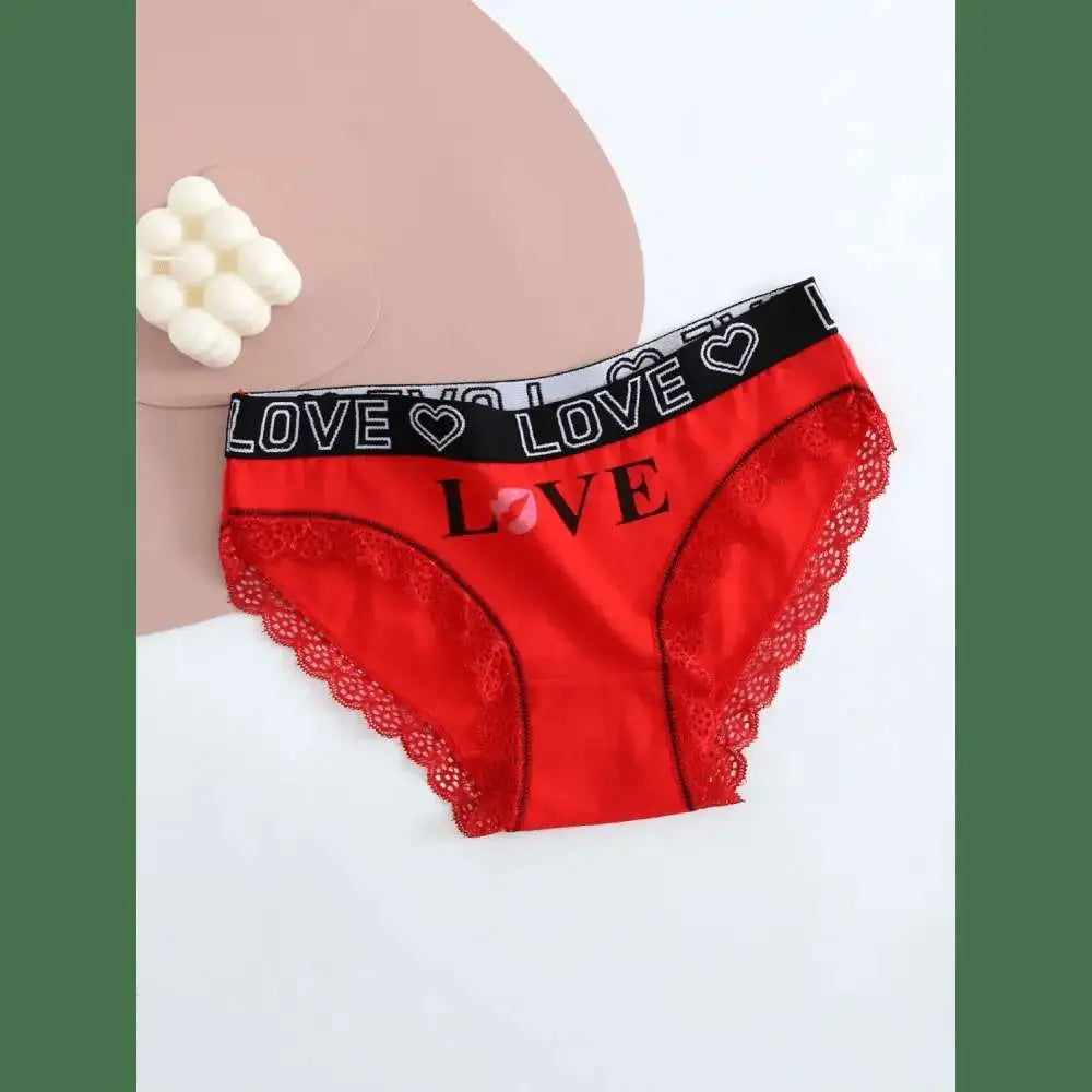 5pcs women cotton Panties Fashion Letter Printed Belt Ladies underwear Breathable Intimates Lingeries - The Lady's Haven