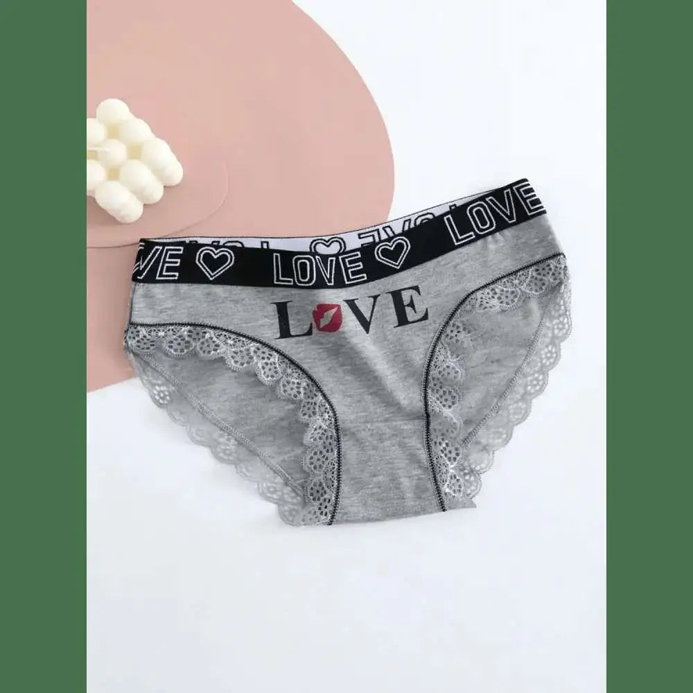 5pcs women cotton Panties Fashion Letter Printed Belt Ladies underwear Breathable Intimates Lingeries - The Lady's Haven