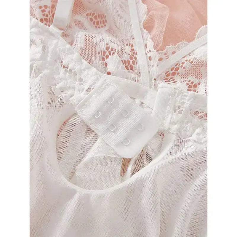 A Set Of Woman Underwear Nightgown Thong Sets Plus Size Suspender Lace Lingerie Sexy Accessories Erotic Bra Nightdress lencería - The Lady's Haven