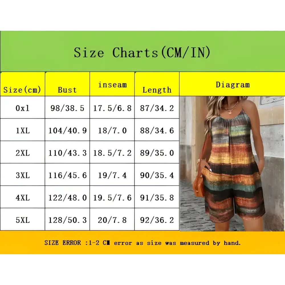Stylish Summer Women's Jumpsuit Striped Print Elegant Sleeveless Shorts Plus Size Romper Casual Fashion for a chic look.