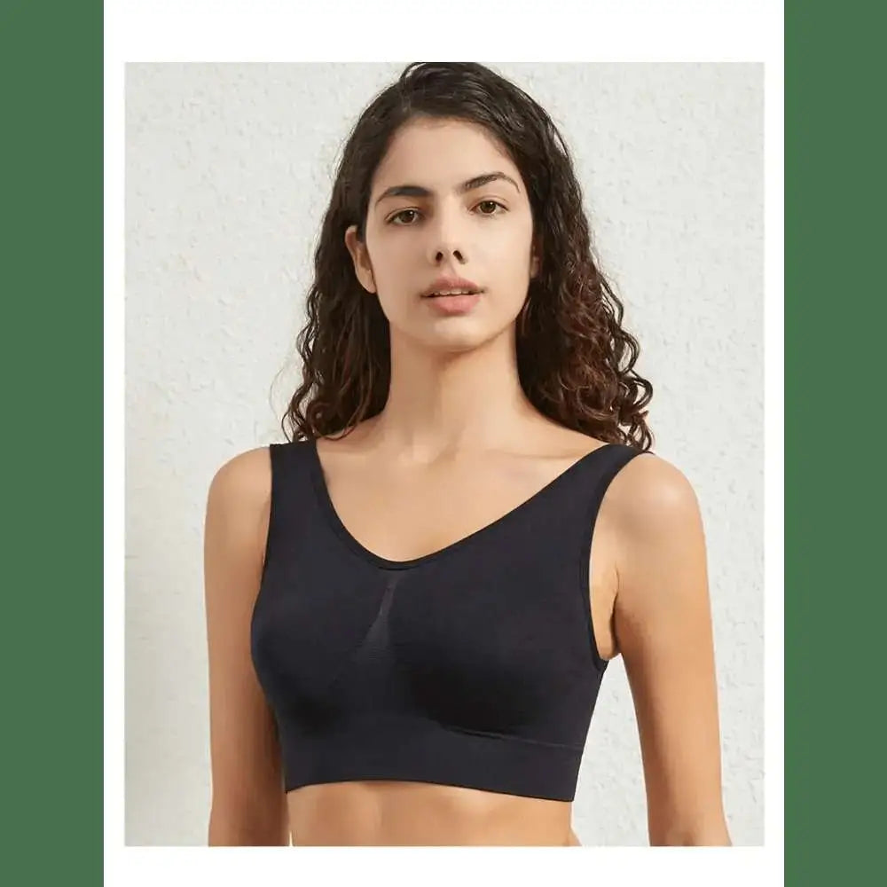 Women's S - 5XL Seamless Bra Push - Up Sports Bra Non - wire Crop Tops Solid Color Sexy Lingerie No Pads Breathable Female Brassiere - The Lady's Haven