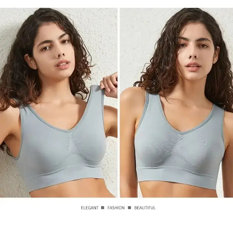 Women's S - 5XL Seamless Bra Push - Up Sports Bra Non - wire Crop Tops Solid Color Sexy Lingerie No Pads Breathable Female Brassiere - The Lady's Haven