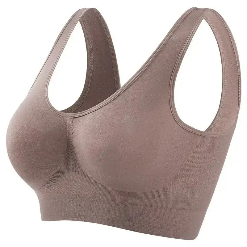 Women's S - 5XL Seamless Bra Push - Up Sports Bra Non - wire Crop Tops Solid Color Sexy Lingerie No Pads Breathable Female Brassiere - The Lady's Haven