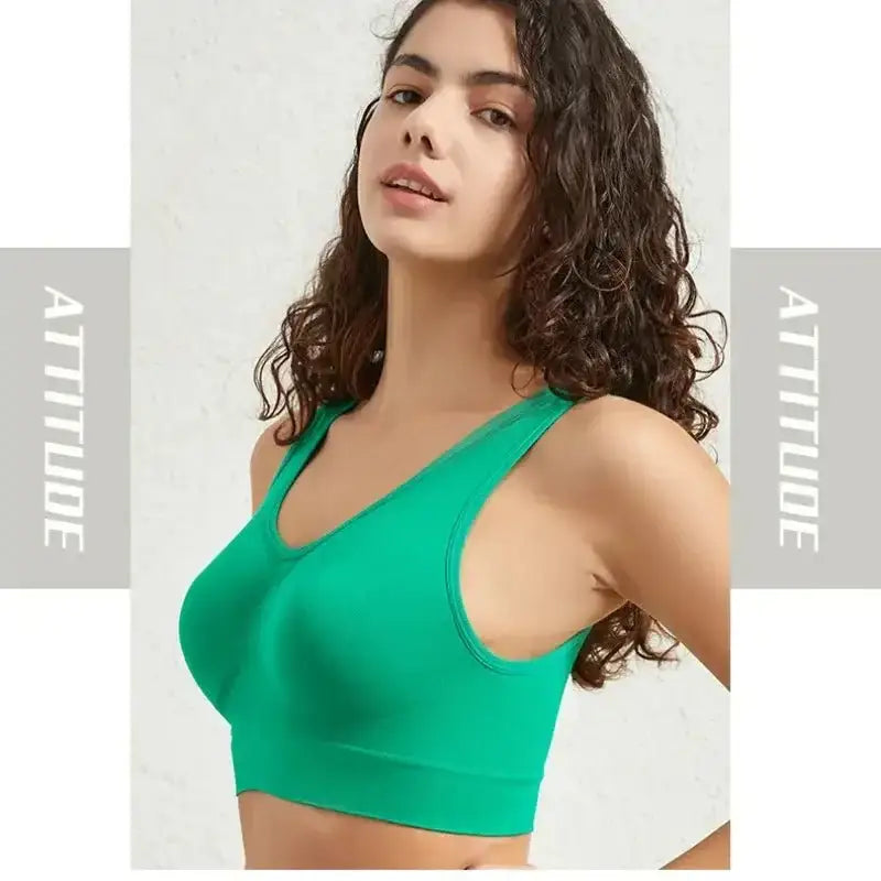 Women's S - 5XL Seamless Bra Push - Up Sports Bra Non - wire Crop Tops Solid Color Sexy Lingerie No Pads Breathable Female Brassiere - The Lady's Haven