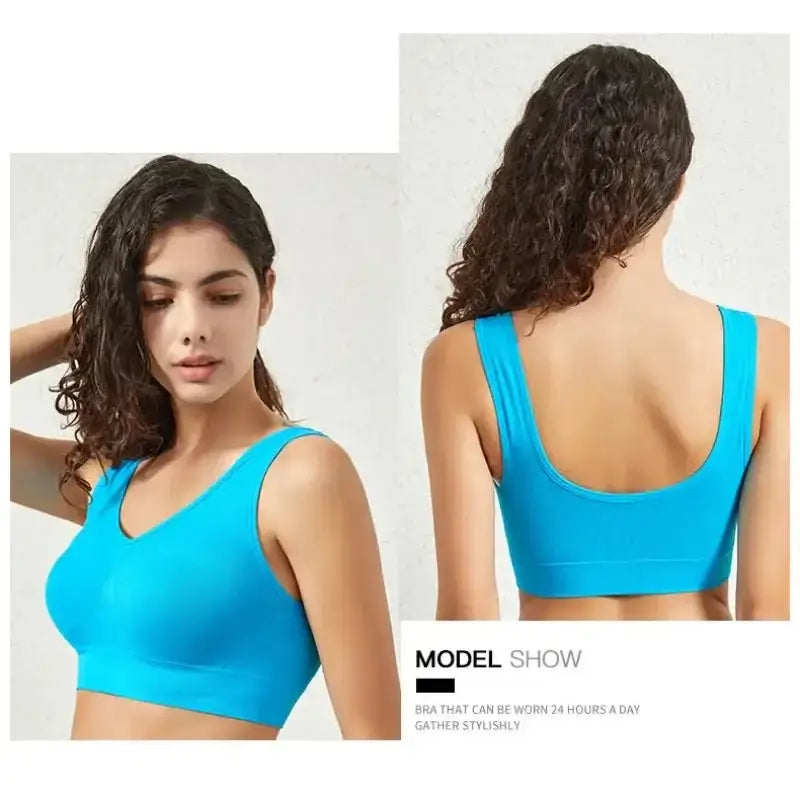 Women's S - 5XL Seamless Bra Push - Up Sports Bra Non - wire Crop Tops Solid Color Sexy Lingerie No Pads Breathable Female Brassiere - The Lady's Haven