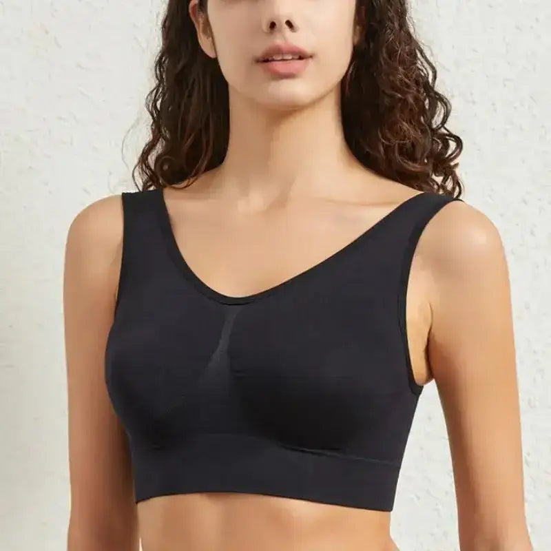 Women's S - 5XL Seamless Bra Push - Up Sports Bra Non - wire Crop Tops Solid Color Sexy Lingerie No Pads Breathable Female Brassiere - The Lady's Haven