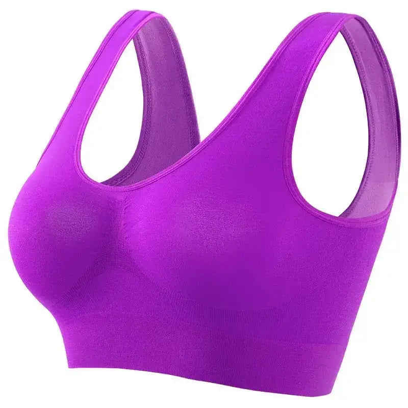 Women's S - 5XL Seamless Bra Push - Up Sports Bra Non - wire Crop Tops Solid Color Sexy Lingerie No Pads Breathable Female Brassiere - The Lady's Haven