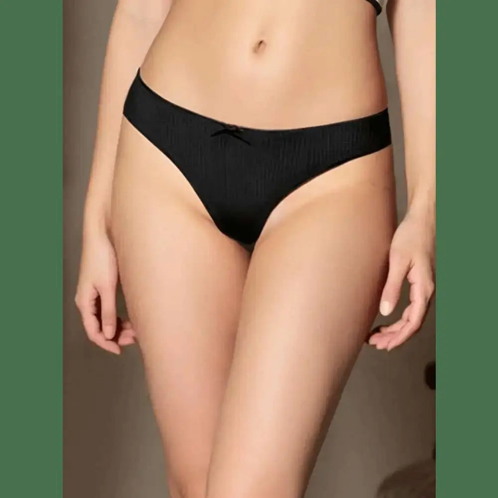 3PCS Women's Thongs Cotton Panties Ladies Sexy Thongs Low Waist Seamless Panties Comfortable G - String Women Underwear Panties - The Lady's Haven