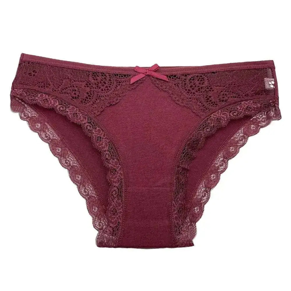 5 PCS/SET New Arrival Low Rise Ladies Sexy Lace Panty Underpants Panties For Women Lingerie Cotton Briefs - The Lady's Haven