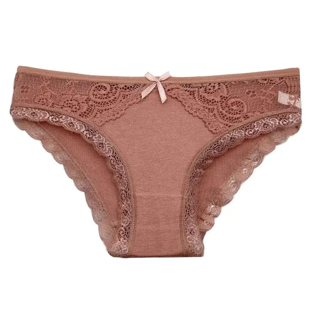 5 PCS/SET New Arrival Low Rise Ladies Sexy Lace Panty Underpants Panties For Women Lingerie Cotton Briefs - The Lady's Haven