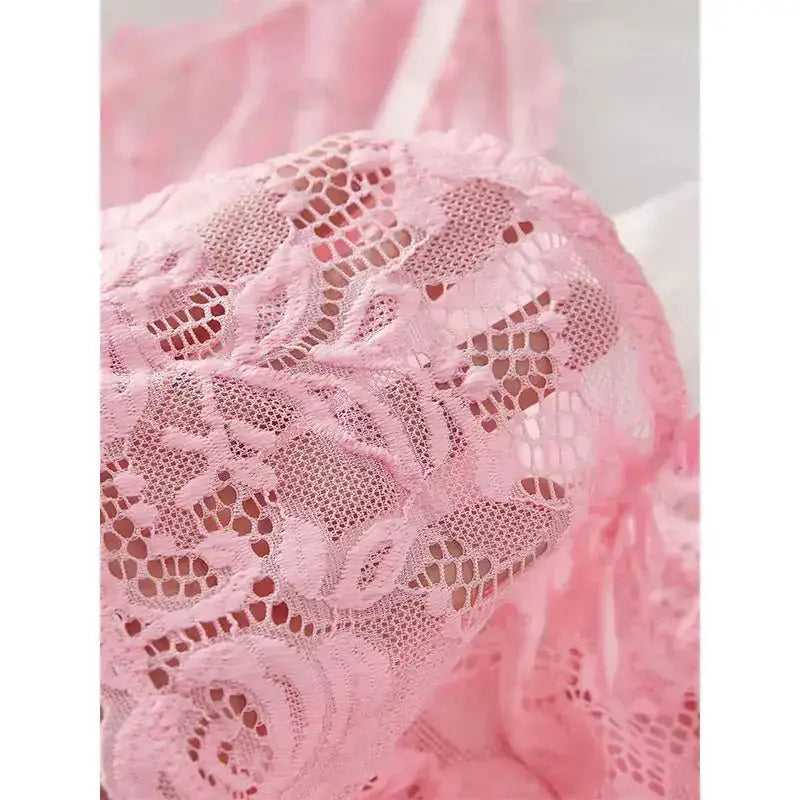 A Set Of Woman Underwear Nightgown Thong Sets Plus Size Suspender Lace Lingerie Sexy Accessories Erotic Bra Nightdress lencería - The Lady's Haven