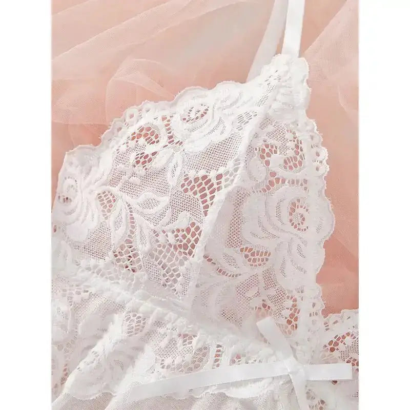 A Set Of Woman Underwear Nightgown Thong Sets Plus Size Suspender Lace Lingerie Sexy Accessories Erotic Bra Nightdress lencería - The Lady's Haven