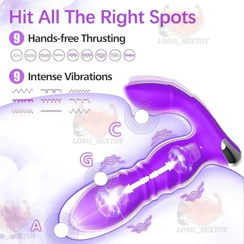 App Telescopic Vibrator Remote Control Wearable Vibrating Panties Thrust Dildo Adult Sex Machine Toys For Women