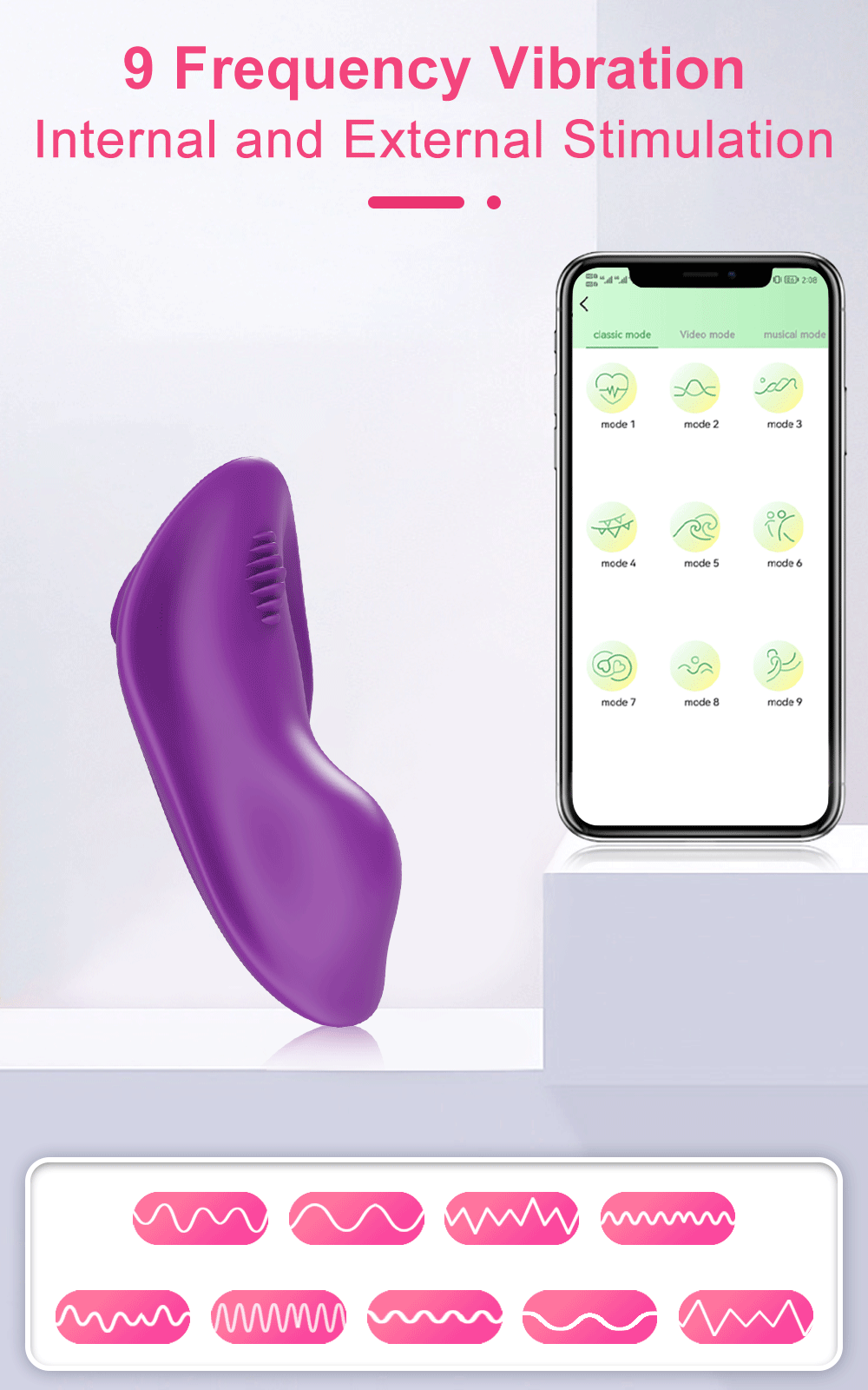 APP Wearable Vibrator for Women Bluetooth Control Egg Clit Stimulator Magnetic Wear Vibrating Female Masturbator Sex