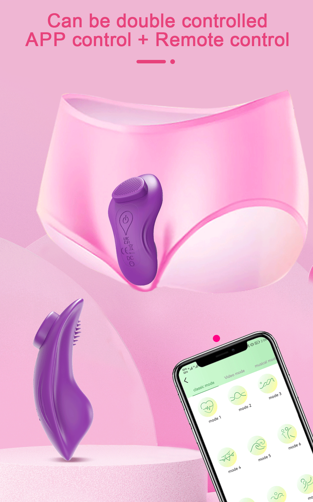APP Wearable Vibrator for Women Bluetooth Control Egg Clit Stimulator Magnetic Wear Vibrating Female Masturbator Sex