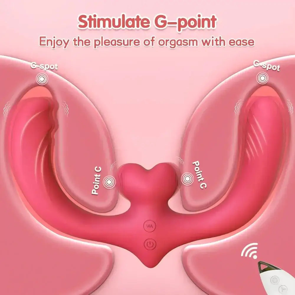 G-Spot Double-Ended Sex Toys Dildo Vibrator for Women Lesbian Couples 7 Vibration Vibrators Strapless Strap-on Adults