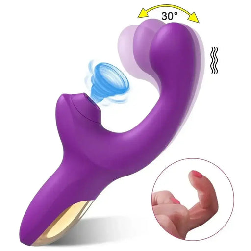Powerful Sucking Dildo Vibrator for Women Female Clit Sucker Vacuum Clitoris Stimulator Finger Wiggling Vibrator Adult Sex Toy - The Lady's Haven