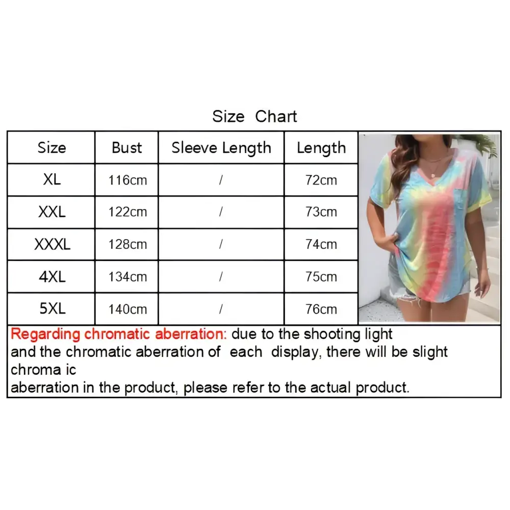 New Plus Size European and American Women's Casual V-neck Printed Pocket T-shirt in vibrant colors, perfect for comfy style.