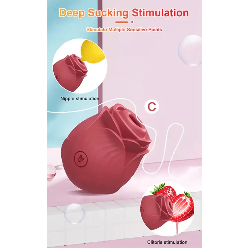 Rose Sucking Sex Toys Dildo Vibrator for Women 3in1 Thrusting G Spot Anal Vibrators Stimulator Female Vibrating Egg