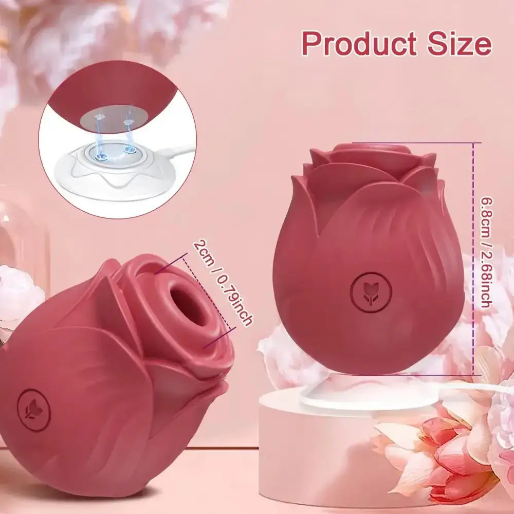 Rose Sucking Sex Toys Dildo Vibrator for Women 3in1 Thrusting G Spot Anal Vibrators Stimulator Female Vibrating Egg