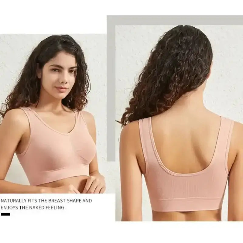 Women's S - 5XL Seamless Bra Push - Up Sports Bra Non - wire Crop Tops Solid Color Sexy Lingerie No Pads Breathable Female Brassiere - The Lady's Haven